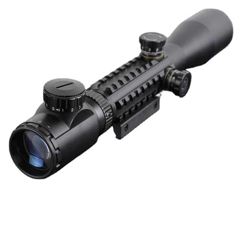 3-9x40 Illuminate Green Red Dot Lovecká optika Zaměřovací střelba taktický puškohled Airsoftový dalekohled s 11mm nebo 20mm úchyty zdarma