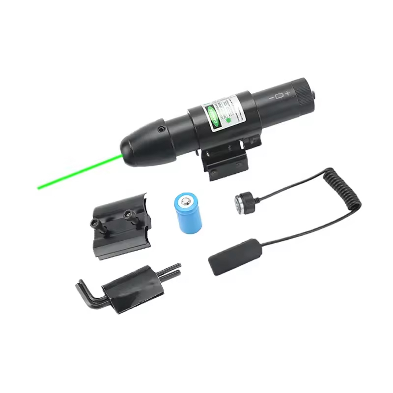 Nastavitelná taktická svítilna Zelený laserový dalekohled s tlakovým spínačem