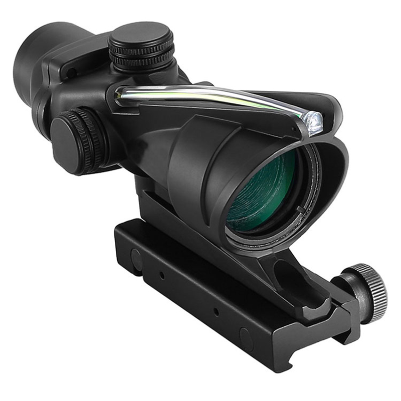 Lovecký puškohled ACOG 4X32 Optická optika s optickým vláknem Zelená Osvětlená Redticle Airsoft ACOG Puškohled 4x32 ACOG