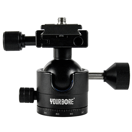 Držák stativu pro střelbu s uzavřenou pistolí s dvojitou čelistí s otvory pro šrouby Arca Swiss Guide Rail, držák s kulovou hlavou stativu