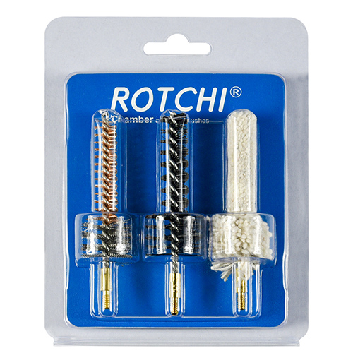 Kartáč na čištění puškové komory Sada 3 v 1, blistr a balení karet. K dispozici