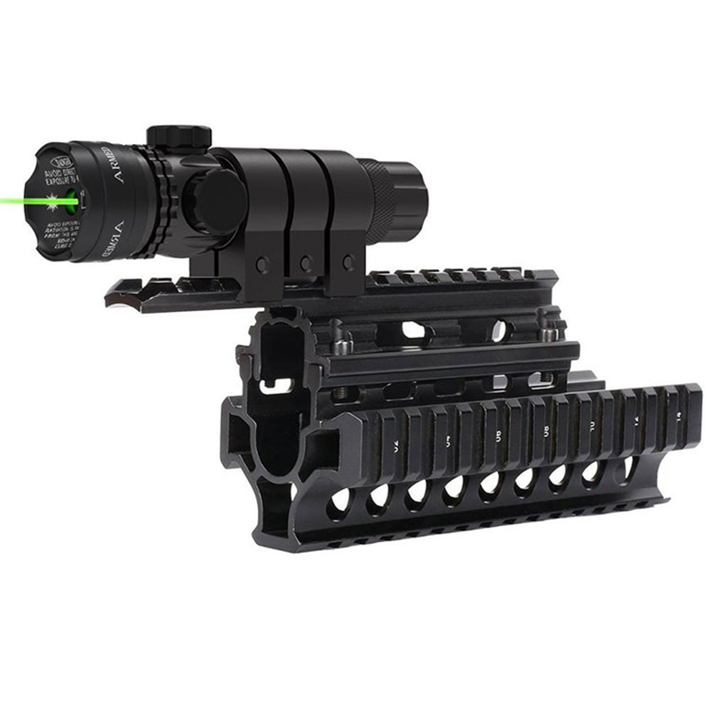Taktický venkovní lov Střelba Puška Pistole Glock Picatinny Držák na kolejnici Zelený Zaměřovač Laserový zaměřovač Pro pistoli